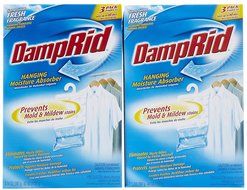Damp Rid Fresh Fragrance Hanging Moisture Absorber Scent, Powder Fresh Scent, 42 oz, 3 pk-2 pack N2