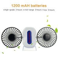 Intsun 360 Degree Rotation Mini Handheld Portable Couples Fan,Quiet Operation Desktop Fan with LED Light Dual...