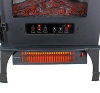 Indoor Electric Stove Heater With Infrared Technology-Beautiful Black Finish With LED Simulated Flames Three Sided... N5