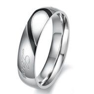 New Love Heart Stainless Steel Couple Rings Engagement Wedding Proposing Band (9)