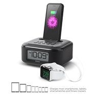 iHome iPL23 Stereo FM Clock Radio with Lightning Dock Charge/Play for iPhone 5/5S 6/6Plus 7/7Plus with USB Out... N6