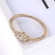 Elegant 14K Gold Filled Crystal Rings Wedding Bands Engagement Size 7