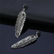 New Fashion Women's Bohemian Vintage Feather Dangle Drop Leaves Hanging Earrings