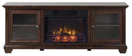 Homestar Verona 67&quot; Wide Media Fireplace in Walnut N7