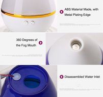 Uto Art Drop Shape Cool Mist Ultrasonic Humidifier with 250 ML 4 Color Available (250ML, Purple)