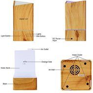 KINDLETHEFIRE 200ml Aroma Essential Oil Diffuser, Wood Grain Ultrasonic Cool Mist Humidifier for Office Home,...