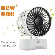 Intsun 360 Degree Rotation Mini Handheld Portable Couples Fan,Quiet Operation Desktop Fan with LED Light Dual... N3