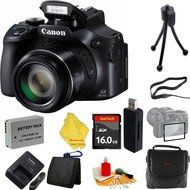 Canon Powershot SX60 16.1MP Digital Camera 65x Optical Zoom Lens 3-inch LCD Tilt Screen + Case+16 GB Card+Reader...