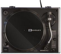 Crosley C200A-BK Direct Drive Turntable with S-Shaped Tone Arm, Black N4