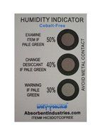 Cobalt Free Humidity Indicator Card, 3 Dot, Pack of 10