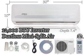 12,000 BTU Innova Ductless Mini-split Air Conditioner &ndash; Inverter &ndash; Cooling &amp; Heating &ndash; Dehumidifier &ndash; 115v/60hz... N4