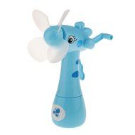 Portable Hand Crank Mini Fan Water Cooling for Kids Toy -Blue