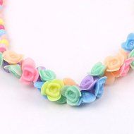 Kids Girls Lovely New Beads Flowers Necklace Bracelet 2 in 1 Jewelry Set Eyeful N2