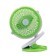 QH USB Portable Mini Cooling Clip Style Fan 5 inch for Baby Stroller (Green)