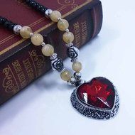 Fashion Jewelry Crystal Chunky Statement Bib Chain Heart Pendant Choker Necklace