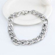 Popular Stainless Steel Charm Bracelet 8"Link MEN Chain Fashion Jewelry