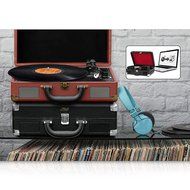 Pyle Bluetooth Speakers Turntable,Black (PVTTBT9BK) N5