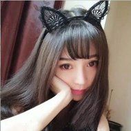 Women Lady Girls Kids Cat Kitty Costume Ear Party Lace Hair Head Band Prop Hot