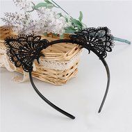 Women Lady Girls Kids Cat Kitty Costume Ear Party Lace Hair Head Band Prop Hot N3