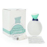 YJY 300mL Crystal Glass Bottle Aromatherapy Essential Oil Diffuser - USB Silent Ultrasonic Waterless Auto Shut-off...