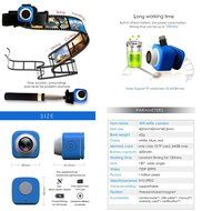 Kezoll WiFi Selfie Camera with Sticky and Magnetic Plates 16GB Memory Cards Included Red N6