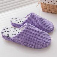 AutumnFall Women's Cozy Cotton Knitted Anti-slip House Slippers (38, Blue) N5