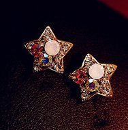 1Pair New Fashion Women Lady Elegant Crystal Rhinestone Ear Stud Earrings