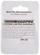 RoadPro RPPL-259 Male PL-259 Coax Cable Connector N3