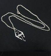 Fashion Cool The Elder Scrolls Logo Skyrim Dragon Pendant Charm Necklace Chain