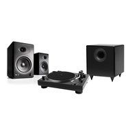 Music Hall USB-1 Turntable Package With Pair of Audioengine A5+ Bookshelf Speakers and S8 8" Subwoofer (Black) N6