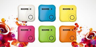 Boombox -- Mobile Portable Sound System That Turns Ordinary Objects Into a Speaker (Assorted Colors)