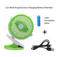QH USB Portable Mini Cooling Clip Style Fan 5 inch for Baby Stroller (Green) N2