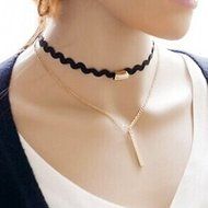 Women Pendant Gold Chain Choker Chunky Statement Bib Necklace Jewelry Charm