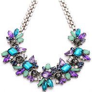 Women's Spring Jewelery Rhinestone Flower Cluster Bib Choker Pendant Necklace