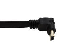 LEMENG 1FT Flat Slim High Speed HDMI Extension Cable A Female to 90 Degree Up Angle A Male Cable N4