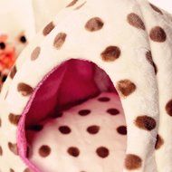 KAKA(TM) Pets Cute Warm Bed Dogs Sleeping House Pink Color Rose Dots M