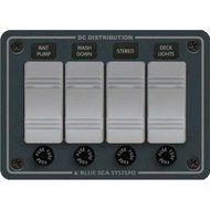 BLUE SEA SYSTEMS BS-8262 / Waterproof Switch Panel, MFG# 8262, Consists of four illuminated...