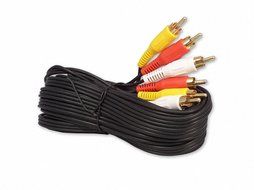 Your Cable Store 25 Foot RCA Audio / Video Cable 3 Male To 3 Male N3