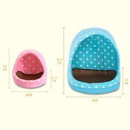 KAKA(TM) Pets Cute Warm Bed Dogs Sleeping House Pink Color Rose Dots M N4