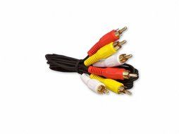 Your Cable Store 25 Foot RCA Audio / Video Cable 3 Male To 3 Male N4