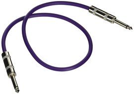 Seismic Audio - SASTSX-2 - 2 Foot TS 1/4" Guitar, Instrument, or Patch Cable Purple