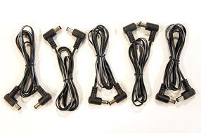 (5) Pack 3 foot Right Angle DC Power 5.5mm x 2.1mm Patch Cables Wire Male Male