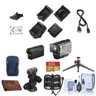 Sony HDR-AS50 Full HD Action Cam - Bundle With 32GB MicroSDHC U3 Card, Camera Case, Spare Battery, Cleaning Kit...