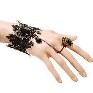 QTMY Flower Lace Ring Adjustable Bracelet Jewelry Set Gift for Women Girl N2
