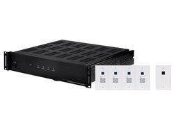 Monoprice 114524 6"x4" Multizone Home Audio Controller and Amplifier Kit - No Logo (Black) N2