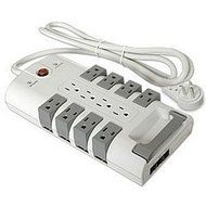Pivoting 12 Outlet Power Surge Block W/Flat Plug N3