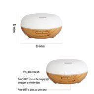 Minofox 200ml Wood finish Aromatherapy Essential oils diffuser, Ultrasonic Cool Mist Humidifier with changing...