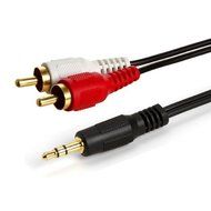3.5mm Stereo Male to Two RCA Male Audio Cable 25 ft