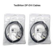 DP to DVI, TecBillion Gold Plated DisplayPort to DVI Cable, 6 Feet, Pack of 2 N8