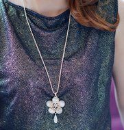 E.a@market Fashion Camellia Women Flower Long Sweater Chain